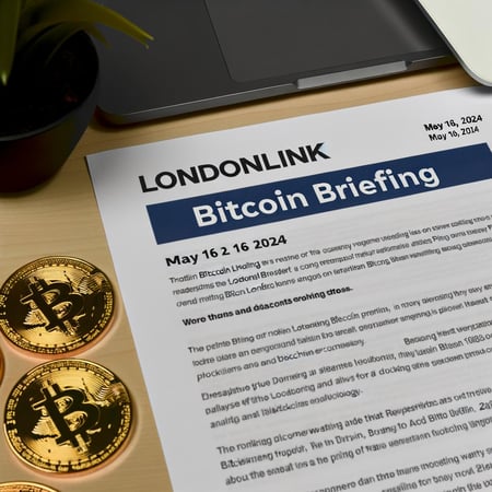 The image is of the LondonLinks Bitcoin Briefing newsletter from May 16, 2024